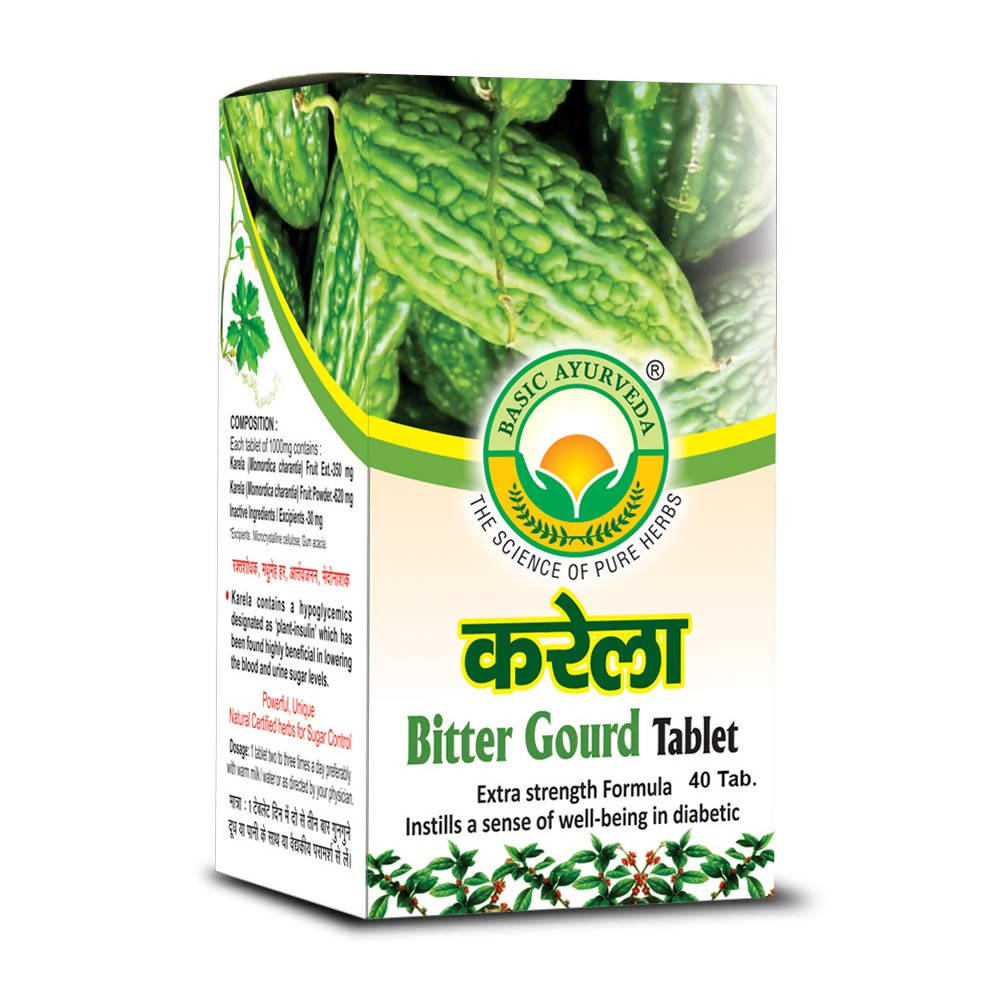Basic Ayurveda Karela Bitter Gourd 40 Tablet